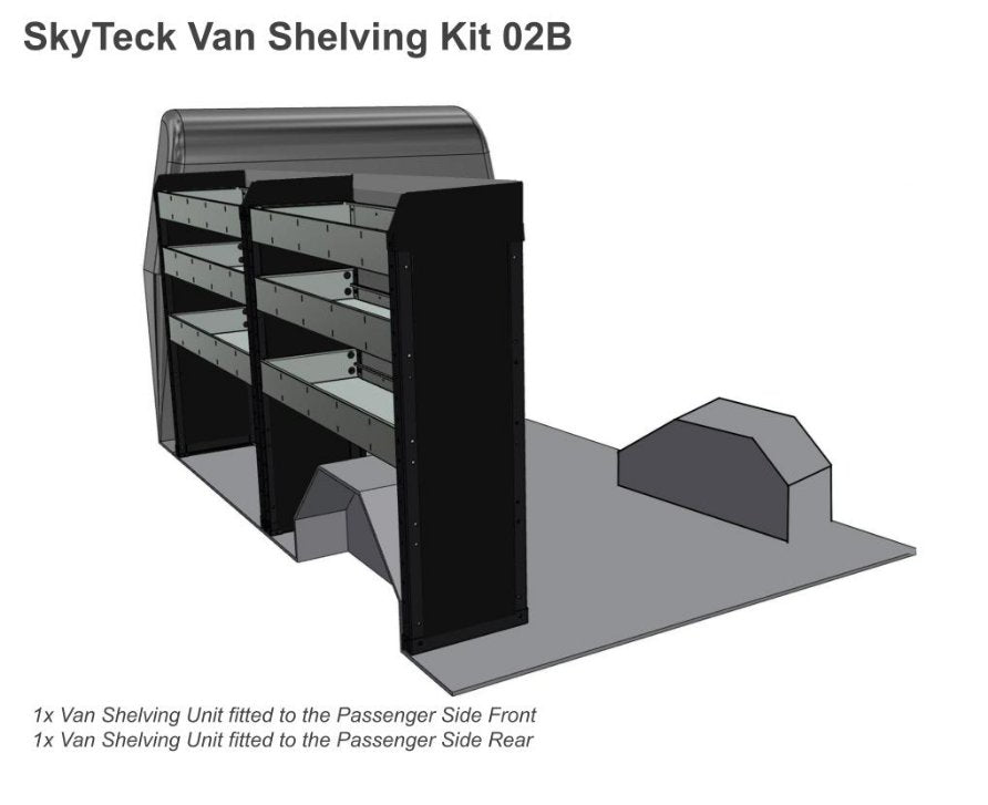 METAL VAN SHELVING 4 TIER SHELF COMPLETE UNIT 126CM(L) X 122CM(H) X 30CM(D) VS306 Full Leg