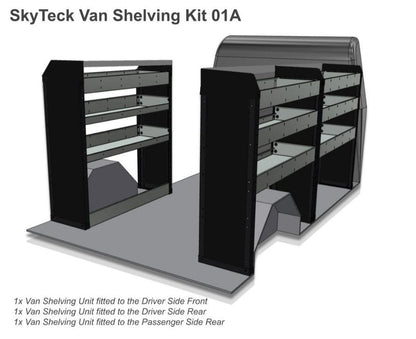4-Tier Steel Van Shelving Unit 126cm x 117cm x 33cm