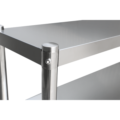 （Brisbane Only）100CM STAINLESS STEEL METAL 2 TIER WORKBENCH EXTENSION KITCHEN BENCH STORAGE