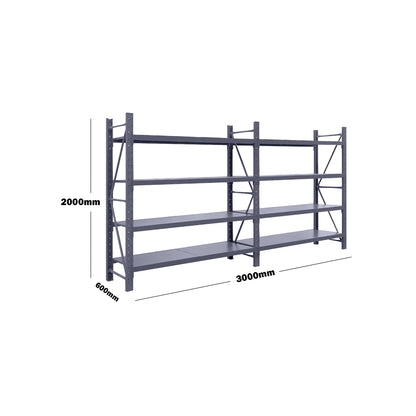 Double Bay Metal Garage Shelving 3m x 2m x 0.6m Charcoal 3020G