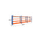 Heavy Duty Steel Shelving Unit 6M x 1.8M x 0.6M Blue and Orange