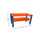 Heavy Duty Metal 2-Tier Workbench 1.5M — Blue and Orange