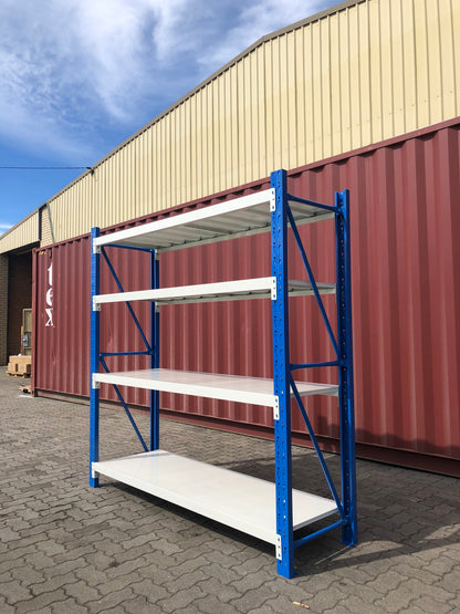 Heavy Duty Steel Shelving Rack 2m x 2m x 0.6m Blue and White 2020BW
