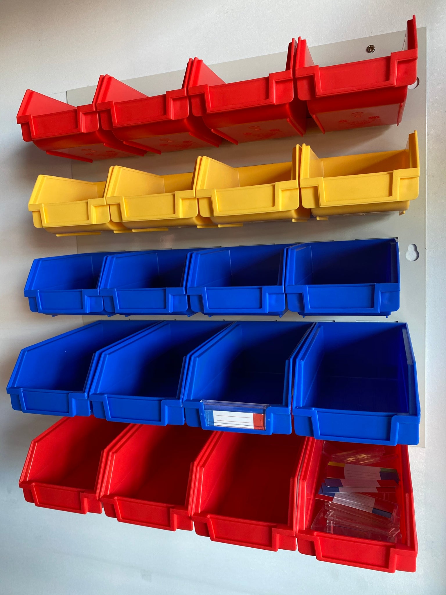 20 Storage Bin Wall-Mounted Rack Tools Parts Garage Shelving Organiser