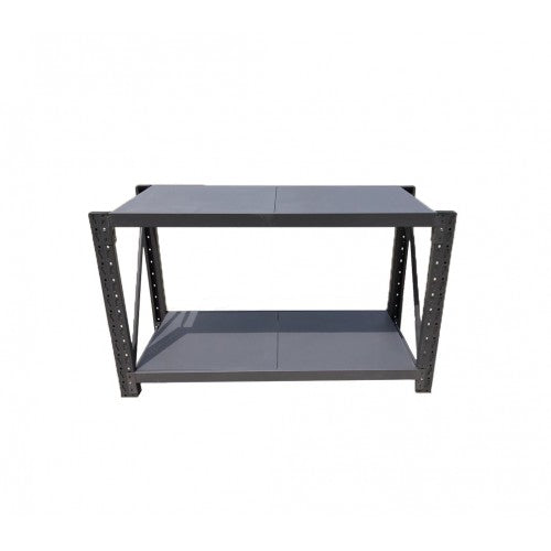 Metal 2-Tier Workbench 1.5m Heavy Duty Charcoal