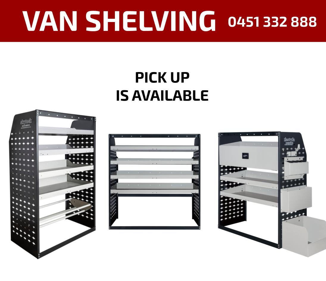 METAL VAN SHELVING 4 TIER SHELF COMPLETE UNIT 85CM(L) X 122CM(H) X 43CM(D) VS002 Full Leg