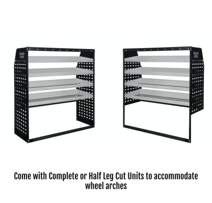 Metal Van Shelving Unit 4-Tier Full Leg Frame 85x122x43cm