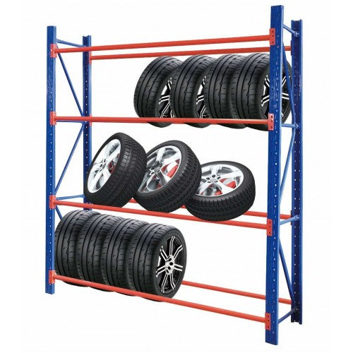 Heavy Duty Tyre Rack 2m x 2.4m | 4-Shelf Steel Storage System