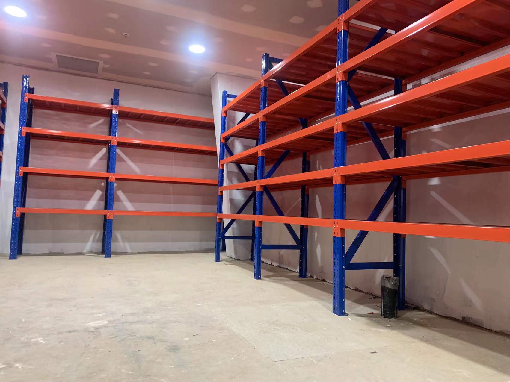 2M(L) X 1.5M(H) X 0.6M(D) SHELVES RACKING METAL STEEL BLUE AND ORANGE 2015