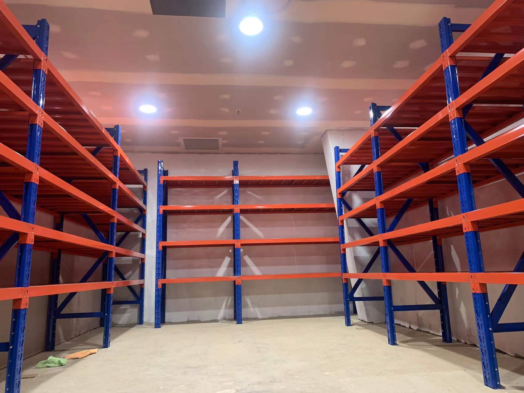 2M(L) X 1.5M(H) X 0.6M(D) SHELVES RACKING METAL STEEL BLUE AND ORANGE 2015