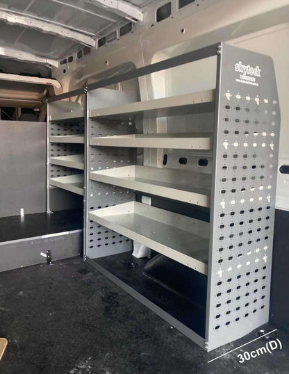 4-Tier Metal Van Shelving Unit 108cm x 129cm x 33cm