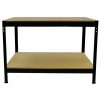 120CM HEAVY DUTY MDF 2 TIER WORKBENCH UNIT BLACK WB12K