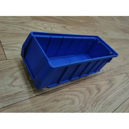 BLUE PLASTIC STACKABLE SPACE SAVING STORAGE BIN PK3109