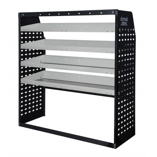 4-Tier Metal Van Shelving Unit with Full Leg Frame 126x129x43cm