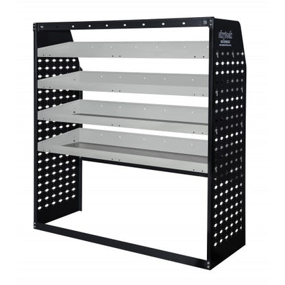 4-Tier Metal Van Shelving Unit with Full Leg Frame 126x129x43cm